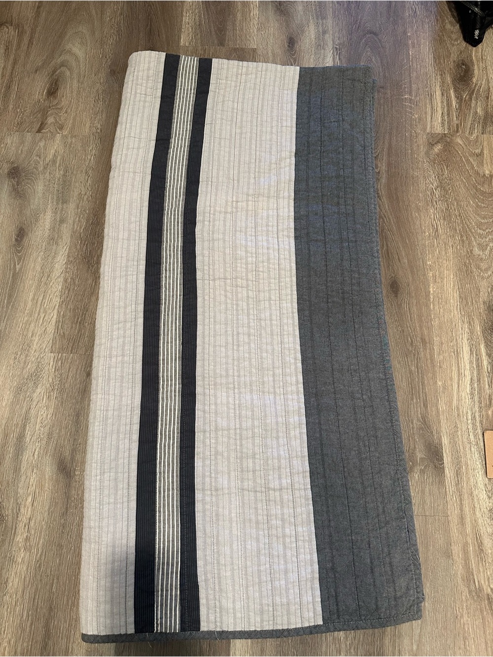 Blue Gray Twin Quilt Bedspread Coverlet